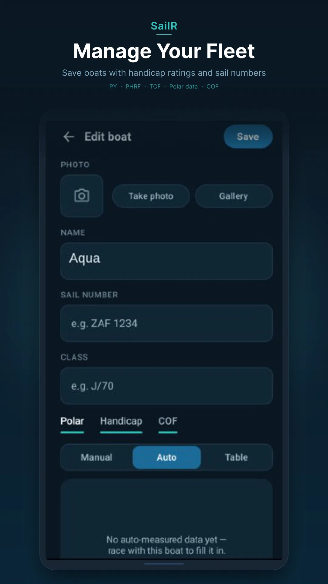 Fleet management and course setup
